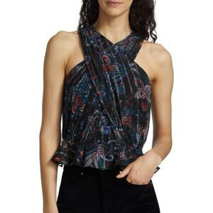 Veronica Beard Kailani Metallic Top